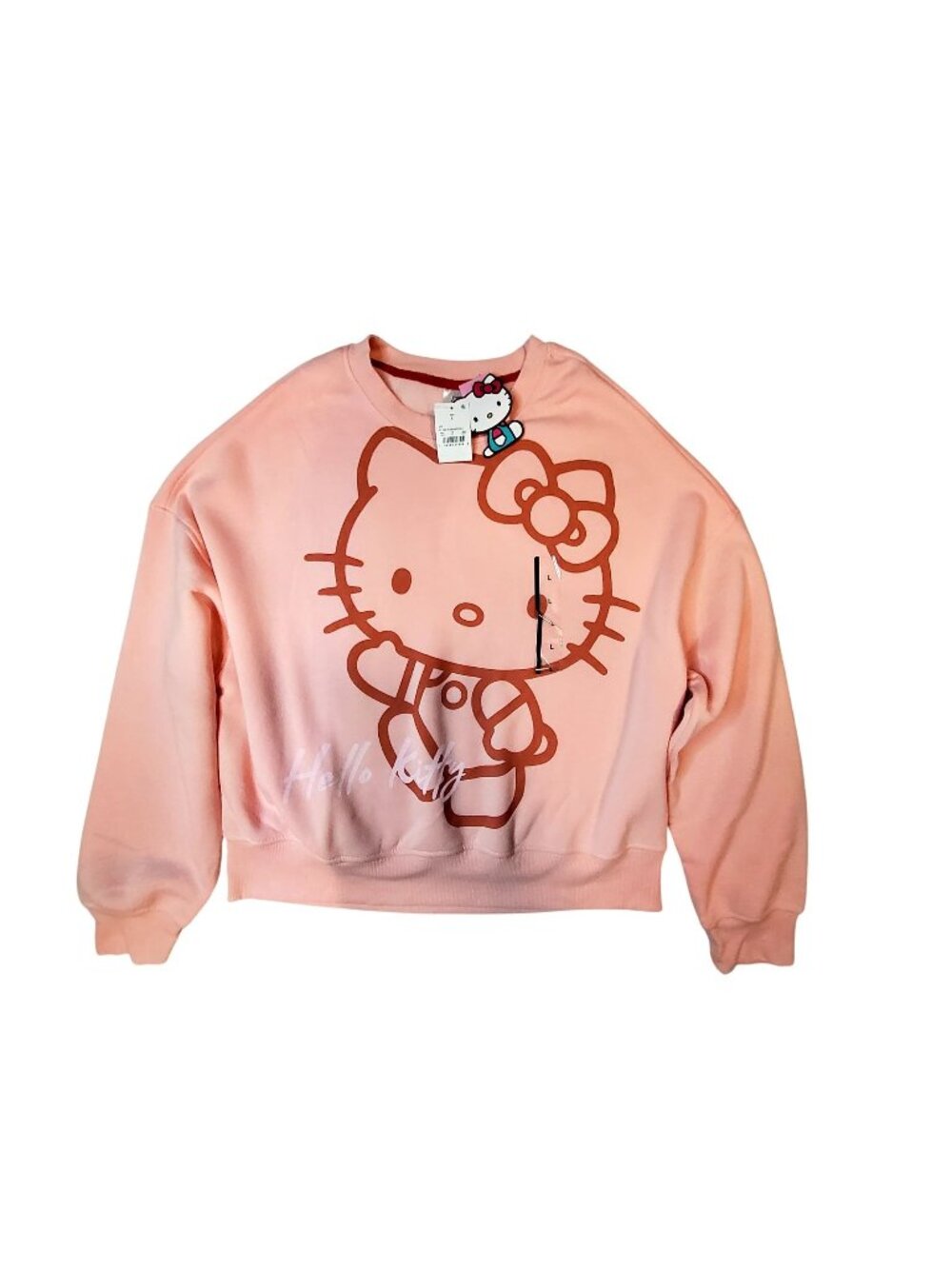 Hello Kitty Pink Crewneck Sweatshirt Large By Mad Engine 65% Polyester 35% Rayon